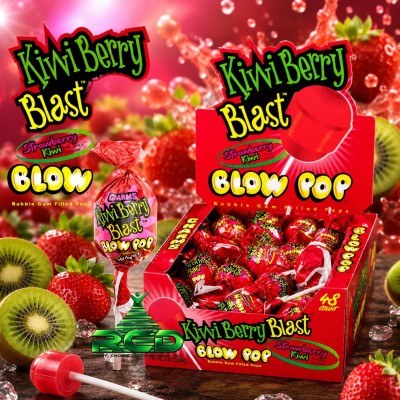 CHARMS BLOW POP KIWI BERRY BLAST 25¢ - 48ct/ DISPLAY